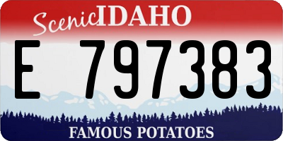 ID license plate E797383