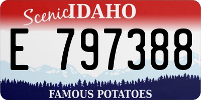 ID license plate E797388