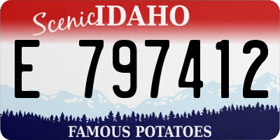 ID license plate E797412