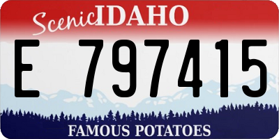 ID license plate E797415