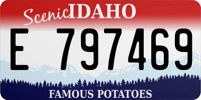 ID license plate E797469