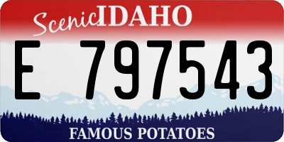 ID license plate E797543