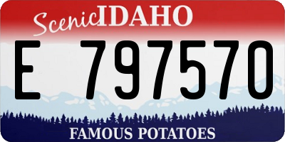 ID license plate E797570