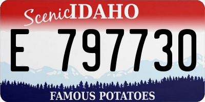 ID license plate E797730