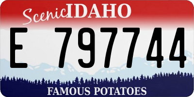 ID license plate E797744
