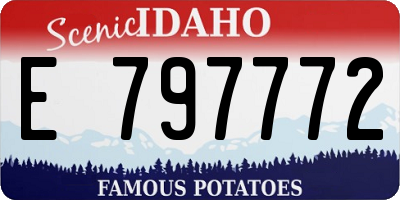 ID license plate E797772