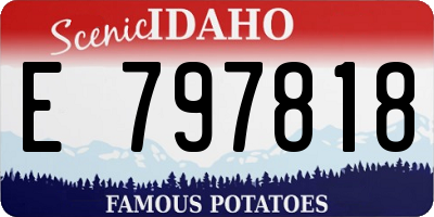 ID license plate E797818