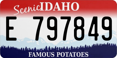 ID license plate E797849