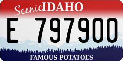 ID license plate E797900
