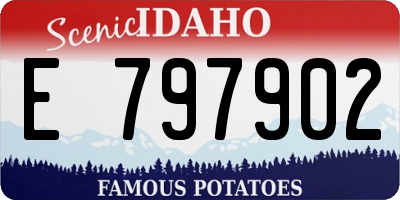 ID license plate E797902