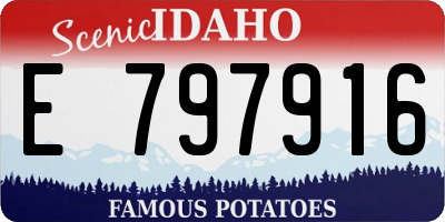 ID license plate E797916