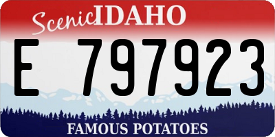 ID license plate E797923