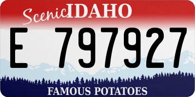 ID license plate E797927