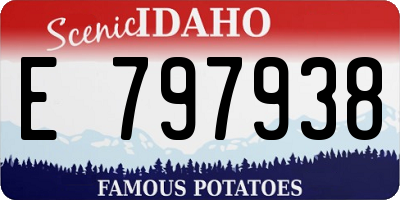 ID license plate E797938