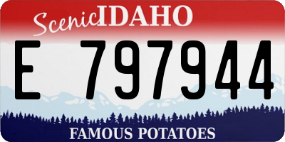 ID license plate E797944