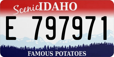 ID license plate E797971