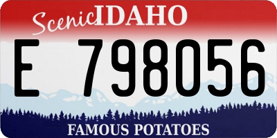 ID license plate E798056