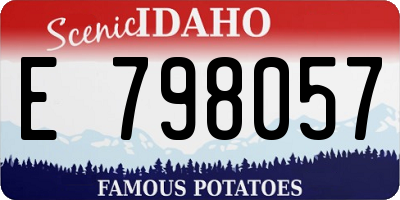 ID license plate E798057