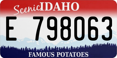 ID license plate E798063