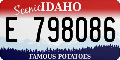 ID license plate E798086