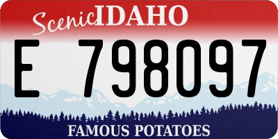 ID license plate E798097