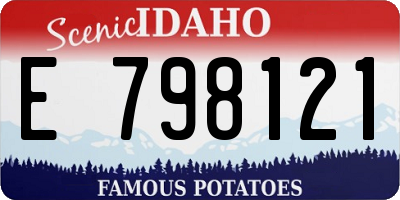 ID license plate E798121