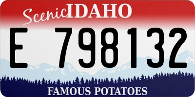 ID license plate E798132