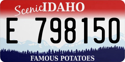 ID license plate E798150