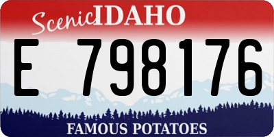 ID license plate E798176