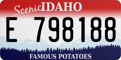 ID license plate E798188