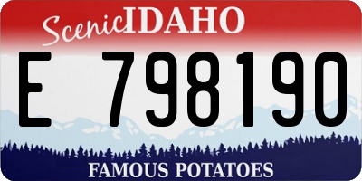 ID license plate E798190