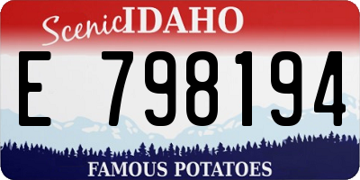 ID license plate E798194