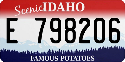 ID license plate E798206