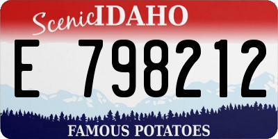 ID license plate E798212