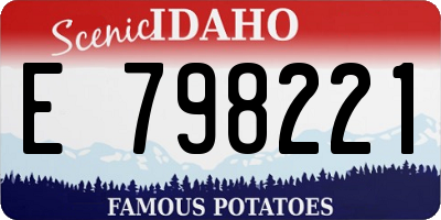 ID license plate E798221