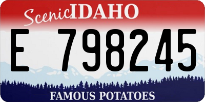 ID license plate E798245