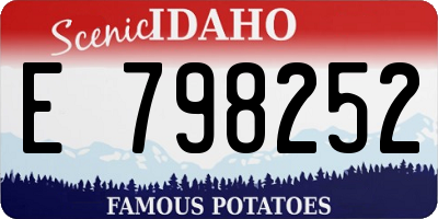 ID license plate E798252