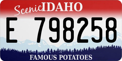 ID license plate E798258