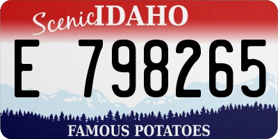 ID license plate E798265