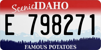 ID license plate E798271