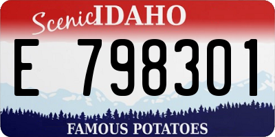ID license plate E798301