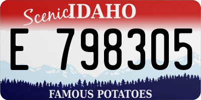 ID license plate E798305