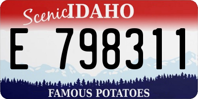 ID license plate E798311