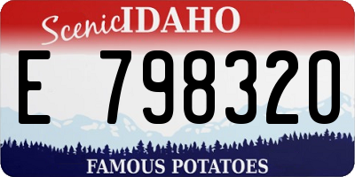 ID license plate E798320