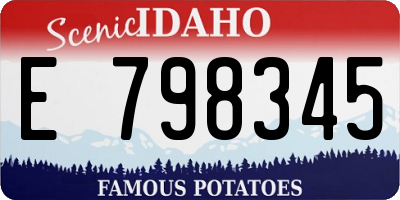ID license plate E798345
