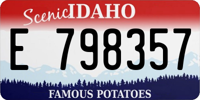ID license plate E798357