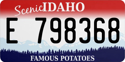 ID license plate E798368