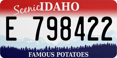 ID license plate E798422