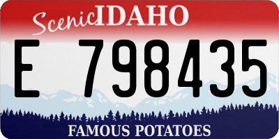 ID license plate E798435