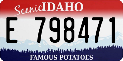 ID license plate E798471